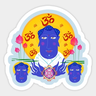 Blue Buddha Sticker